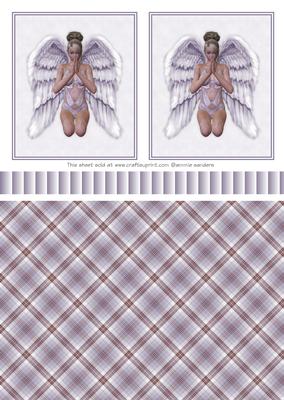 Stunning Angel Toppers. Ribbon & Backing Paper