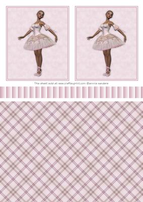 Pretty Ballerina Toppers. Ribbon & Backing Paper