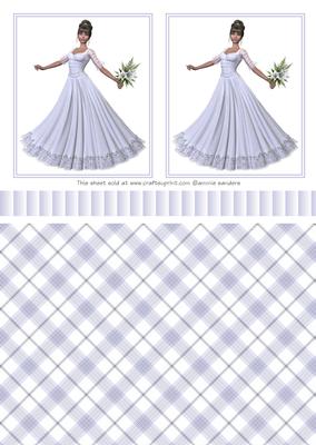 Beautiful Lady Toppers. Ribbon & Backing Paper