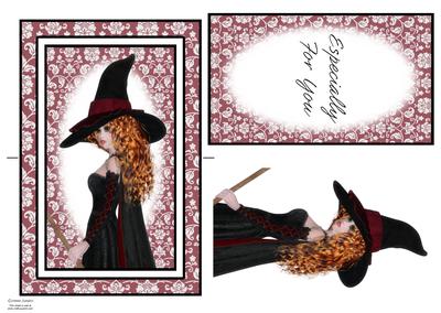 Beautiful Witch Spinner Card