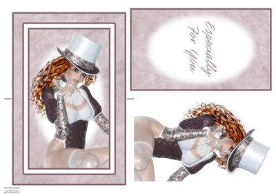Beautiful Lady Spinner Card