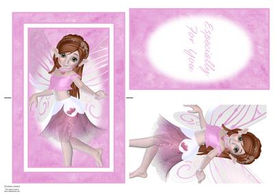 Pretty Pink Fairy Spinner Card