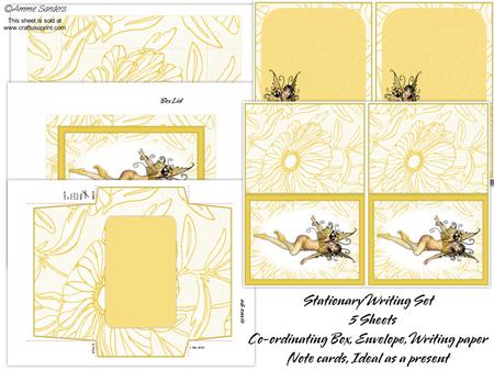 Stunning Yellow Fairy Stationary Set