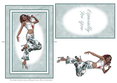 Hippy Chick Spinner Card