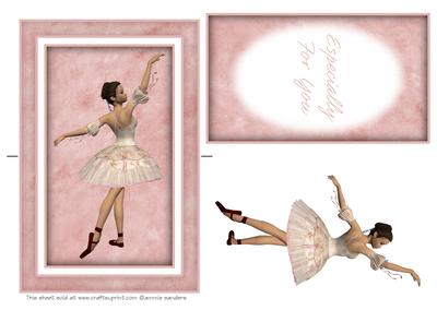Pretty Ballerina Spinner Card