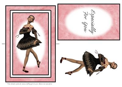Pretty Ballerina Spinner Card