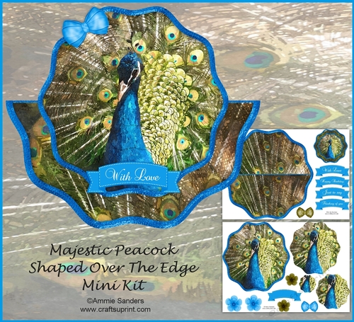 Majestic Peacock Shaped Over the Edge Mini Kit