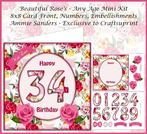 Beautiful Roses Any Age 8x8 Mini Kit