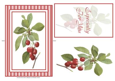 Stunning Red Cherries Spinner Card