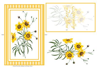 Stunning Yellow Flowers Spinner Card