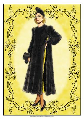 Beautiful Vintage Fashion Lady Dressed in Black