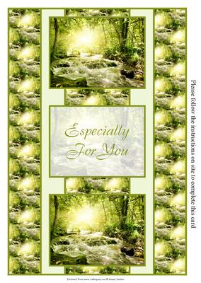 Woodland Waterfall 3 Panel Fold Back