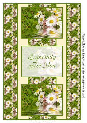 Daisies by the Waters Edge 3 Panel Fold Back