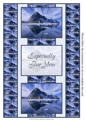 Beautiful Mountain Scene 3 Panel Fold Back