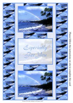 Rainbow Over the Bay 3 Panel Fold Back