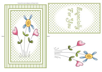 Pretty Summertime Flowers Spinner Card