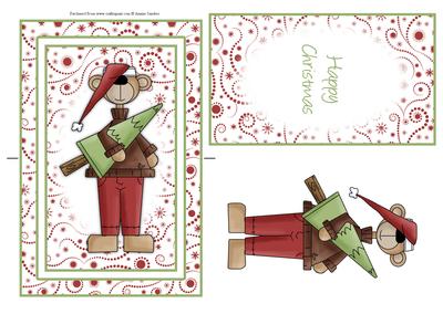 Christmas Teddy Spinner Card