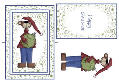 Christmas Teddy Spinner Card