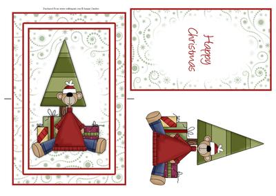 Christmas Teddy Spinner Card