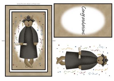 Graduation Teddy Spinner Card