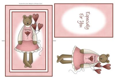 Teddy Bear Kisses Spinner Card