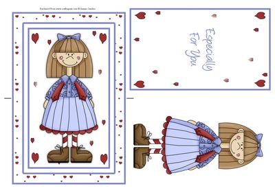 Cute Little Girl Spinner Card