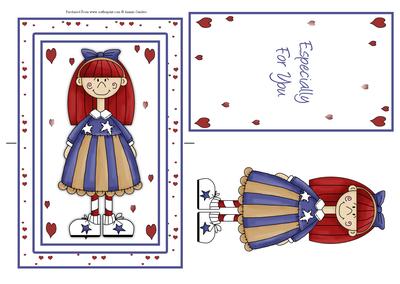 Cute Little Girl Spinner Card