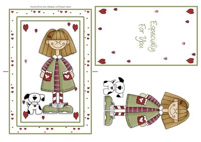 Cute Little Girl Spinner Card