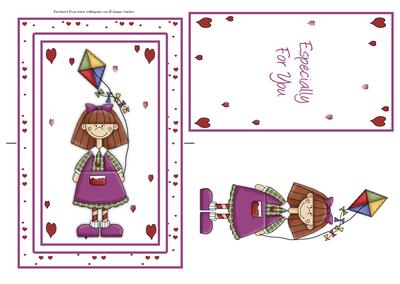 Cute Little Girl Spinner Card