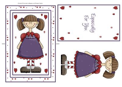Cute Little Girl Spinner Card