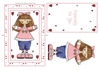 Cute Little Girl Spinner Card