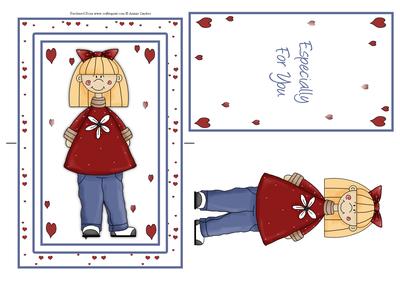 Cute Little Girl Spinner Card