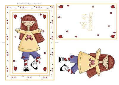 Cute Little Girl Spinner Card