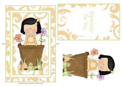Cute Little Angel Spinner Card