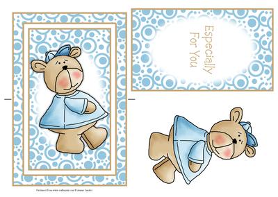 Cute Little Teddy Spinner Card