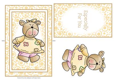 Cute Little Teddy Spinner Card