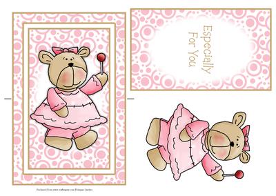 Cute Little Teddy Spinner Card