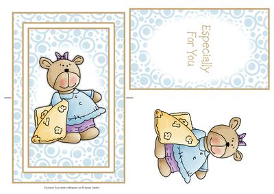 Cute Little Teddy Spinner Card