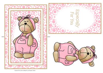 Cute Little Teddy Spinner Card