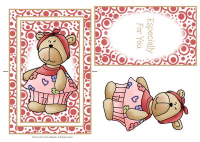 Cute Little Teddy Spinner Card