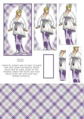 Beautiful Vintage Fashion Lady Dl Card Kit