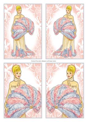 Beautiful Vintage Fashion Lady Toppers