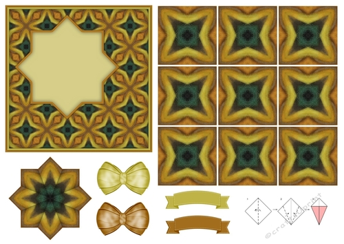 Retro Inspired Card Front & Teabag Tiles