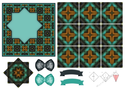 Retro Inspired Card Front & Teabag Tiles