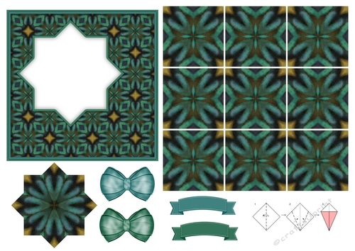 Retro Inspired Card Front & Teabag Tiles