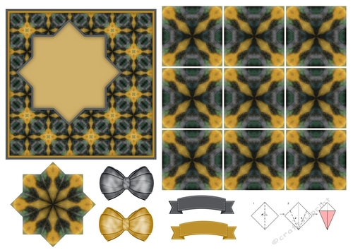 Retro Inspired Card Front & Teabag Tiles