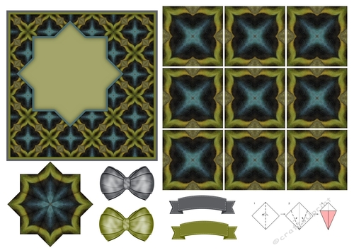 Retro Inspired Card Front & Teabag Tiles