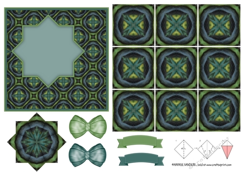 Retro Inspired Card Front & Teabag Tiles