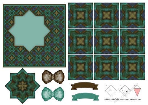 Retro Inspired Card Front & Teabag Tiles