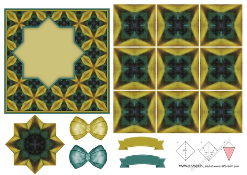 Retro Inspired Card Front & Teabag Tiles